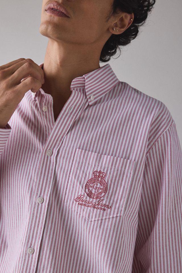 GUESS JEANS Pinstripe Pocket Shirt #4