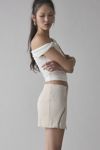 by.DYLN Domenica Snakeskin Embossed Faux Leather Mini Skirt