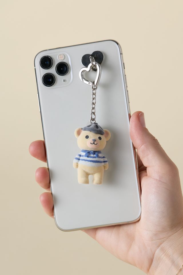 Beret Bear Textural Flocked Keychain #1