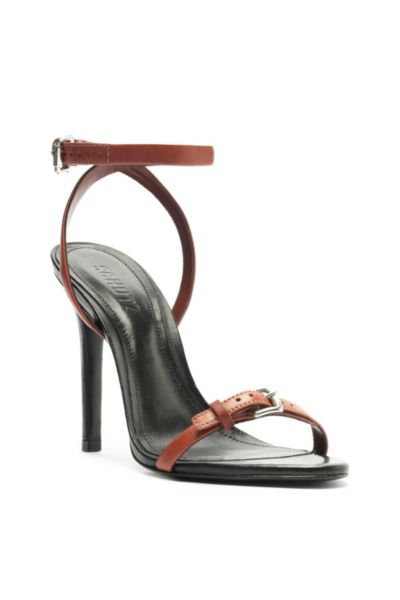 SCHUTZ AURORA LEATHER HEEL IN BLACK, WOMEN'S AT URBAN OUTFITTERS 