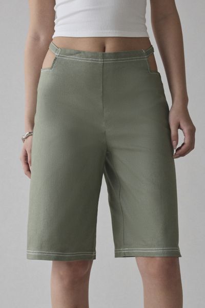 by.DYLN Rhomona Cutout Belted Canvas Jort Product Page