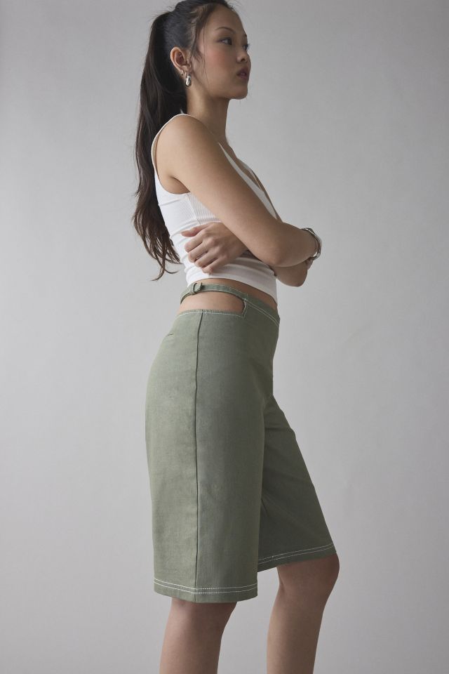 by.DYLN Rhomona Cutout Belted Canvas Jort #1