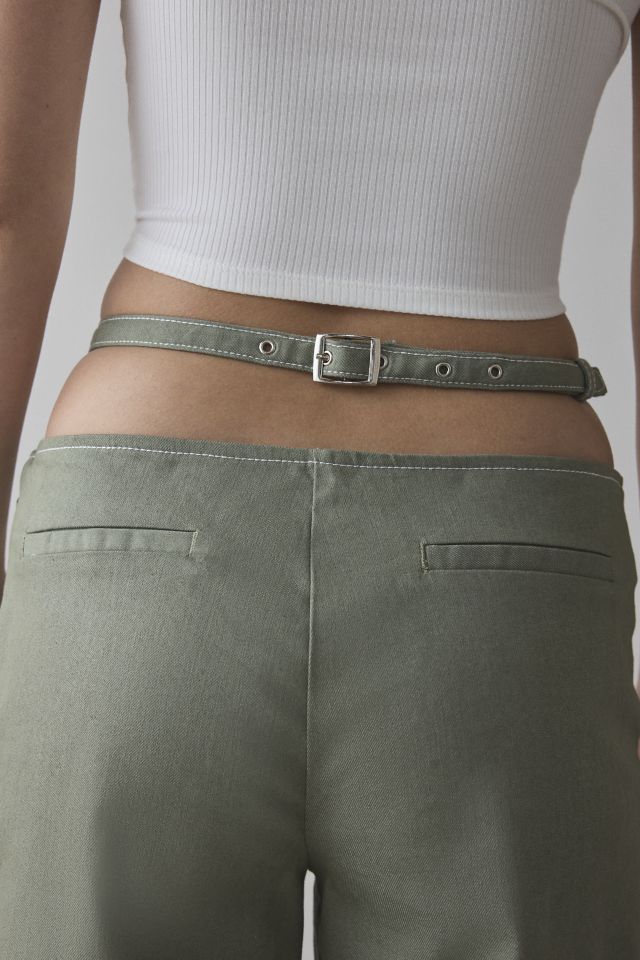 by.DYLN Rhomona Cutout Belted Canvas Jort #4