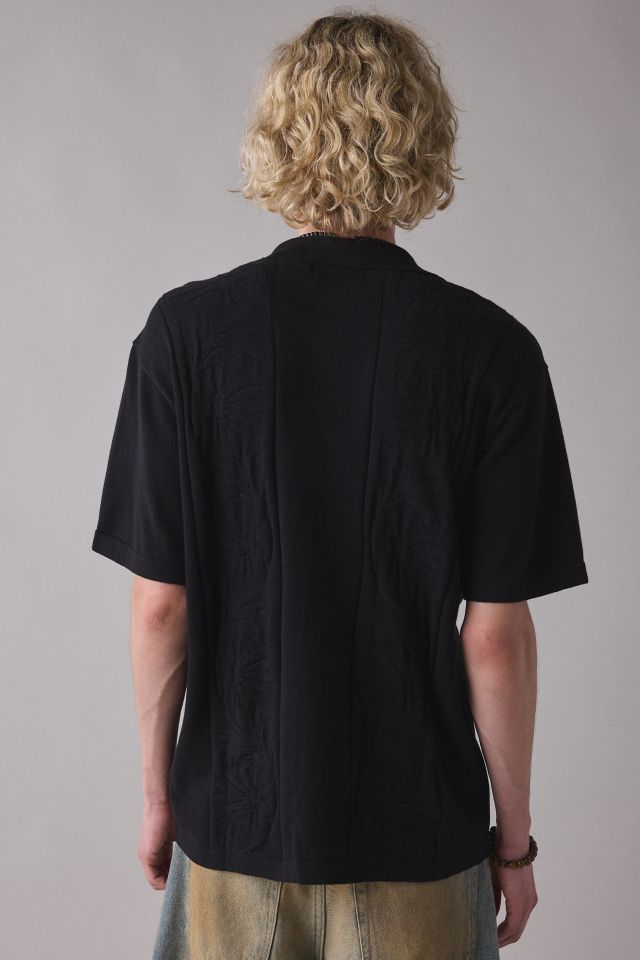 The Critical Slide Society Access Knit Short Sleeve Polo Sweater #1