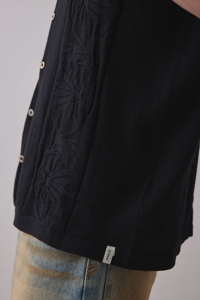 The Critical Slide Society Access Knit Short Sleeve Polo Sweater #3