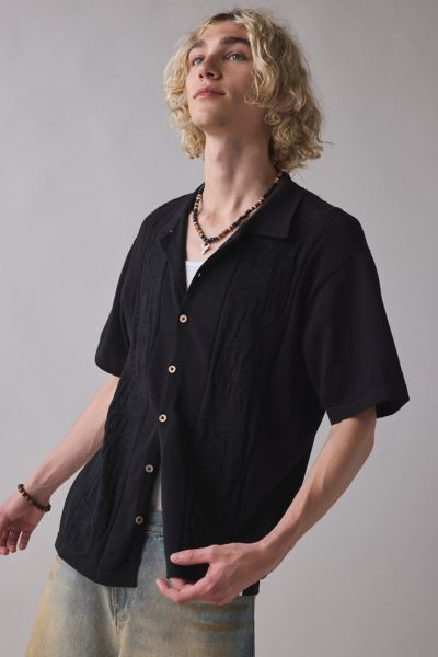 The Critical Slide Society Access Knit Short Sleeve Polo Sweater