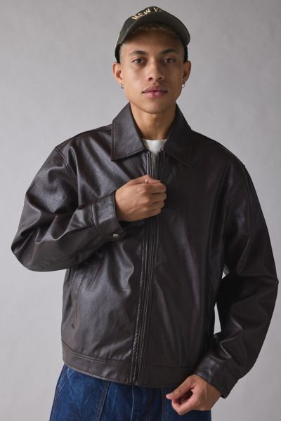 BDG Faux Leather Zip Jacket