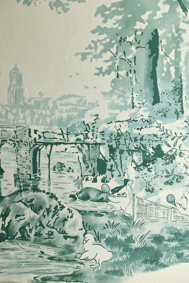 UO Home Goose Toile Removable Wall Mural