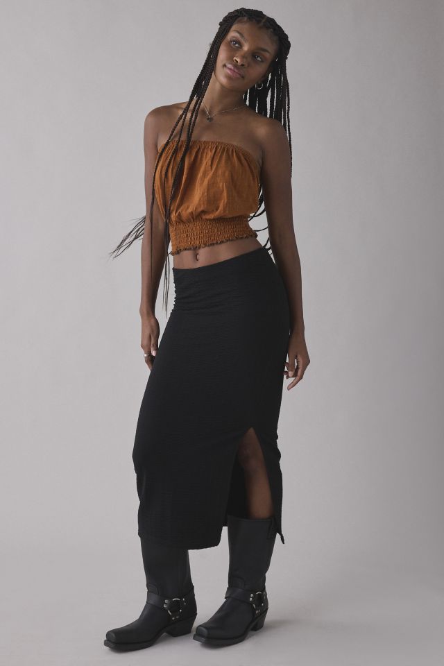 UO Maris Ruched Bubble Tube Top #1