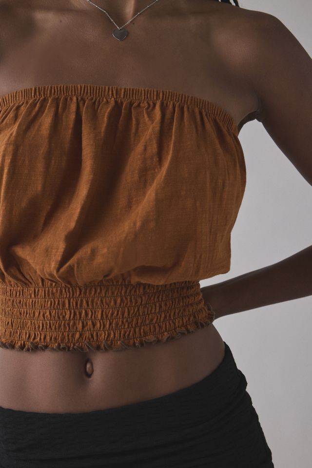 UO Maris Ruched Bubble Tube Top #2