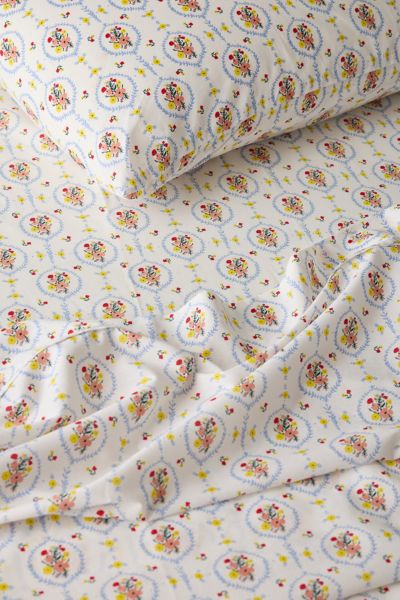 Sweet Posie Vignette Brushed Cotton Sheet Set
