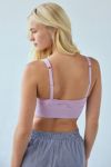 Out From Under Kaylor Lace Jacquard Seamless Knit Plunge Bra Top