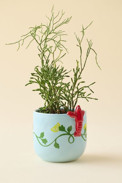 Peeking Lobster Ceramic Planter