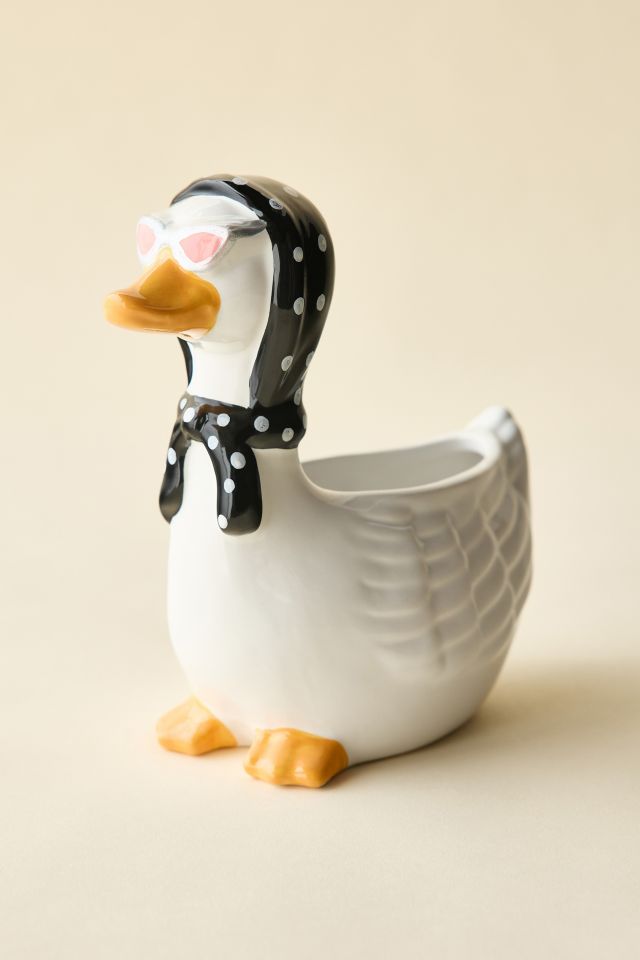 Goose Sculptural Ceramic Planter #1