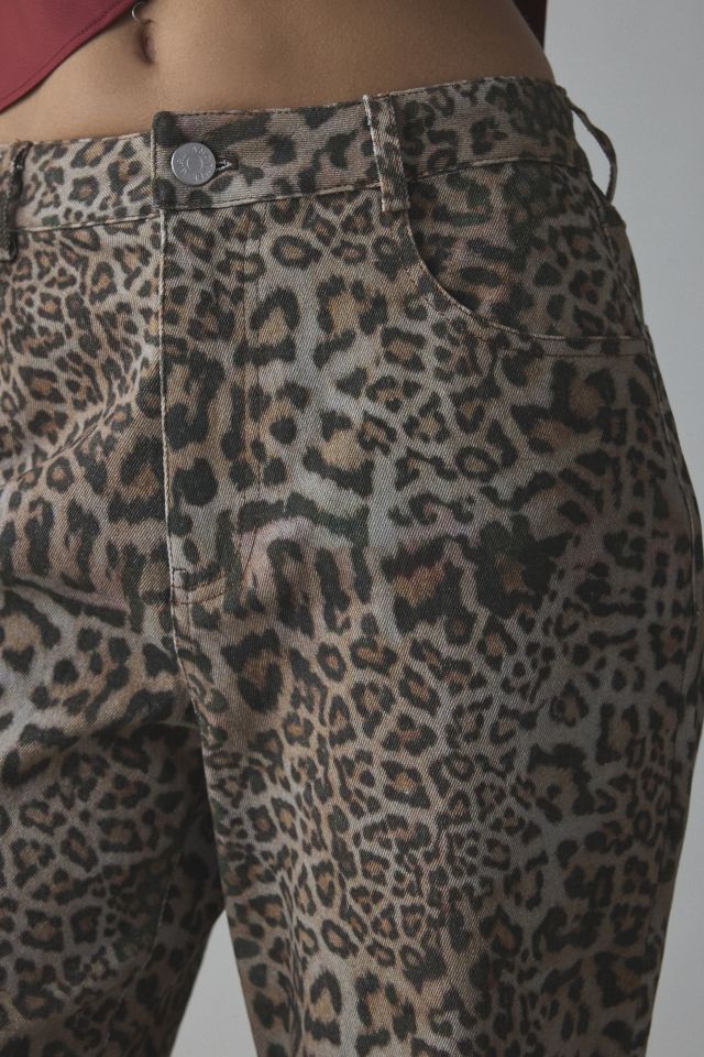 Another Girl Leopard Print Relaxed Fit Jean #2