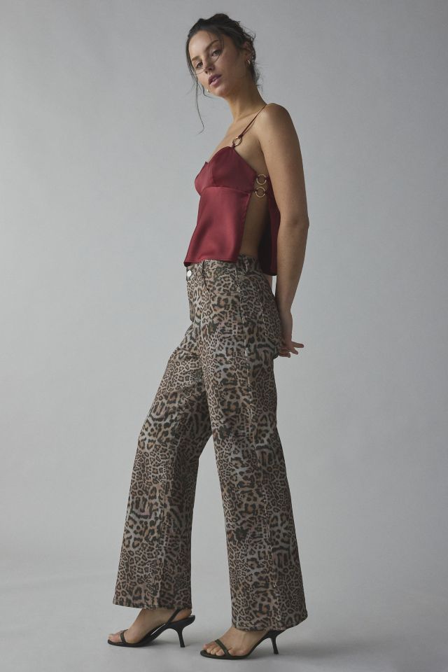 Another Girl Leopard Print Relaxed Fit Jean #3