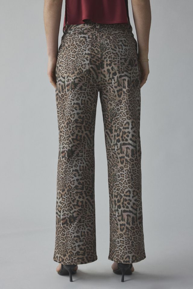 Another Girl Leopard Print Relaxed Fit Jean #4