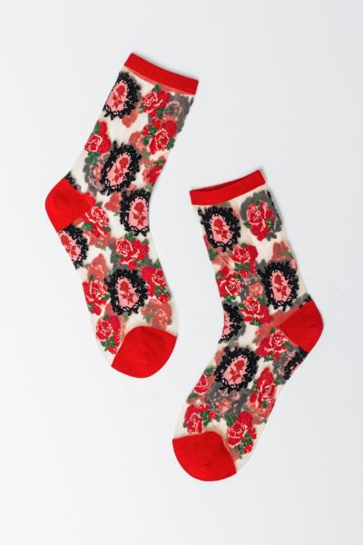 Sock Candy Cameo Rose Sheer Sock