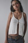 Kimchi Blue Kiara Split-Front Flyaway Sweater Tank Top