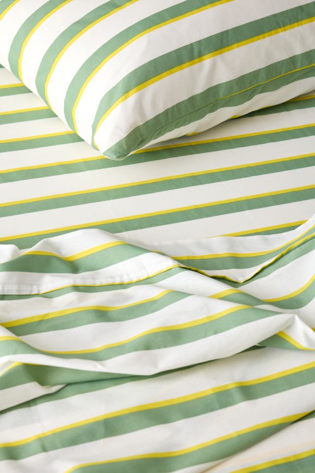 Off-Set Stripe Brushed Cotton Sheet Set #1