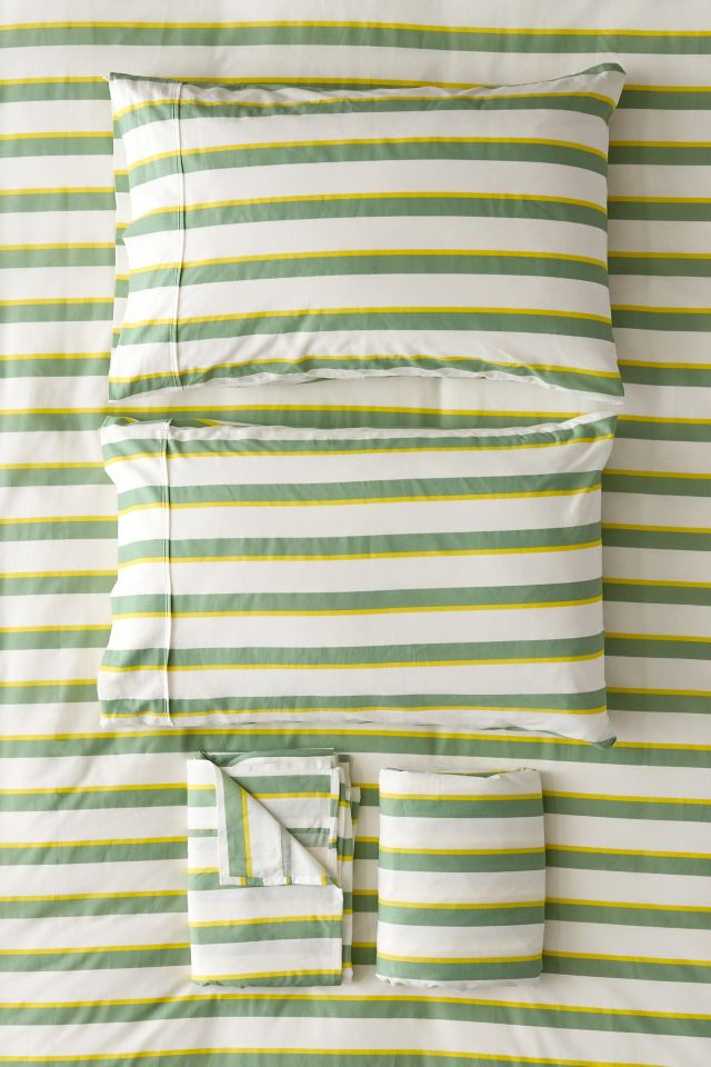Off-Set Stripe Brushed Cotton Sheet Set #2