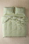 Off-Set Stripe Brushed Cotton Duvet Set