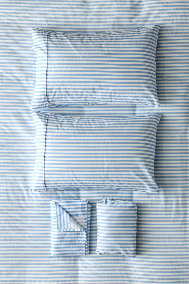 Simple Stripe Brushed Cotton Sheet Set