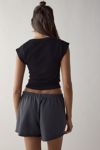 Out From Under Sally Square Neck Seamless Knit Henley Tee