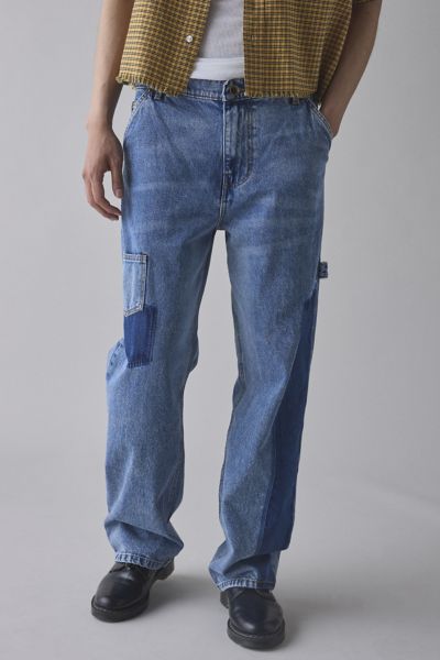 BDG PATCHED BAGGY SKATE FIT JEAN IN SHADOW WASH, MEN'S AT URBAN OUTFITTERS 