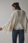 UO Twilla Ruffled Sheer Chiffon Tie-Front Flyaway Blouse