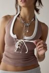 Out From Under Stassi Seamless Knit Lace-Up Halter Top