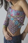 Kimchi Blue Paige Asymmetric One-Shoulder Mesh Top