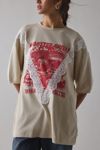UO Shirley Lace-Trim Oversized Graphic Tee