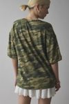 UO Shirley Lace-Trim Oversized Graphic Tee