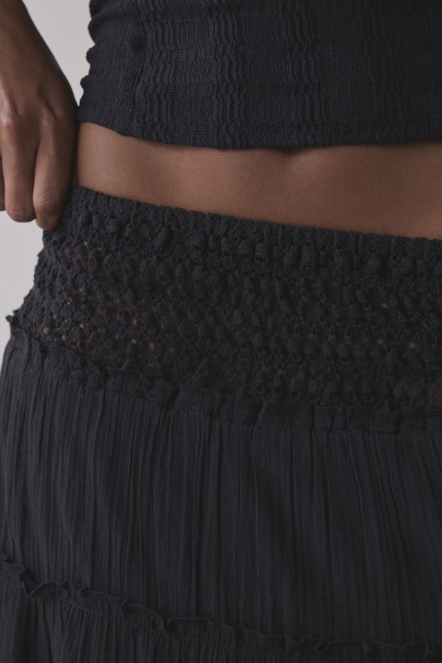 Kimchi Blue Ellie Crochet Waistline Tiered Maxi Skirt #2