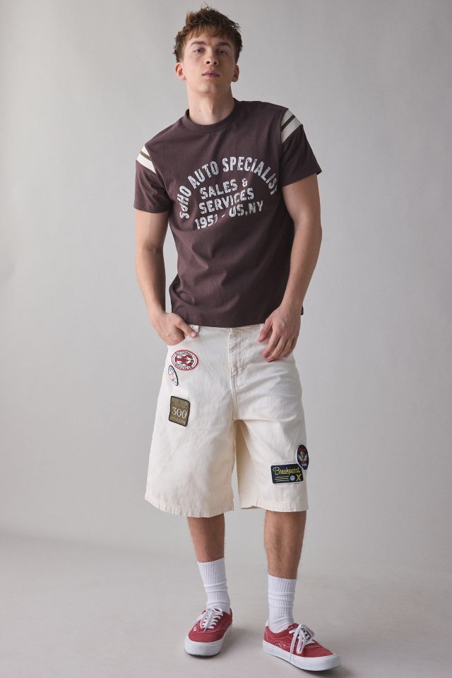 BDG Astro Patched Baggy Denim Jort | Urban Outfitters