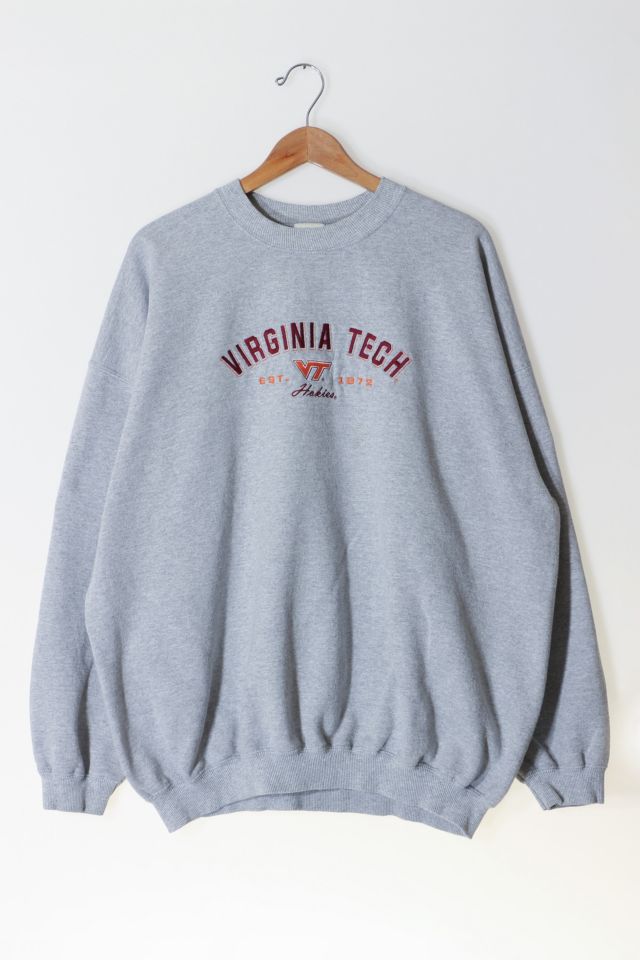 Vintage Virginia Tech Hokies Embroidered Crewneck Sweatshirt
