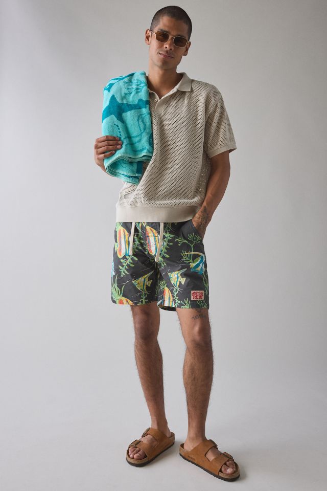 The Critical Slide Society Tropical Pattern 17” Swim Short #1