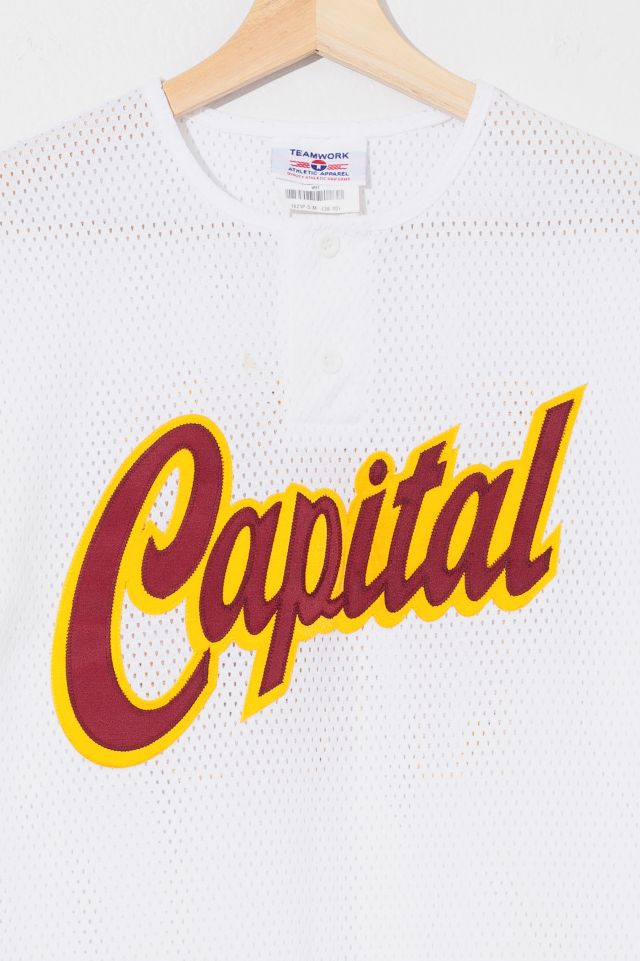 Vintage 1990s Distressed Capital Mesh Baseball Jersey #1