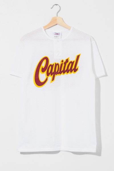 Vintage 1990s Distressed Capital Mesh Baseball Jersey