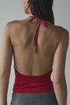 UO Deja Satin Cowl Neck Halter Cami
