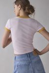 Kimchi Blue Too Perfect Peaches Graphic Ringer Baby Tee