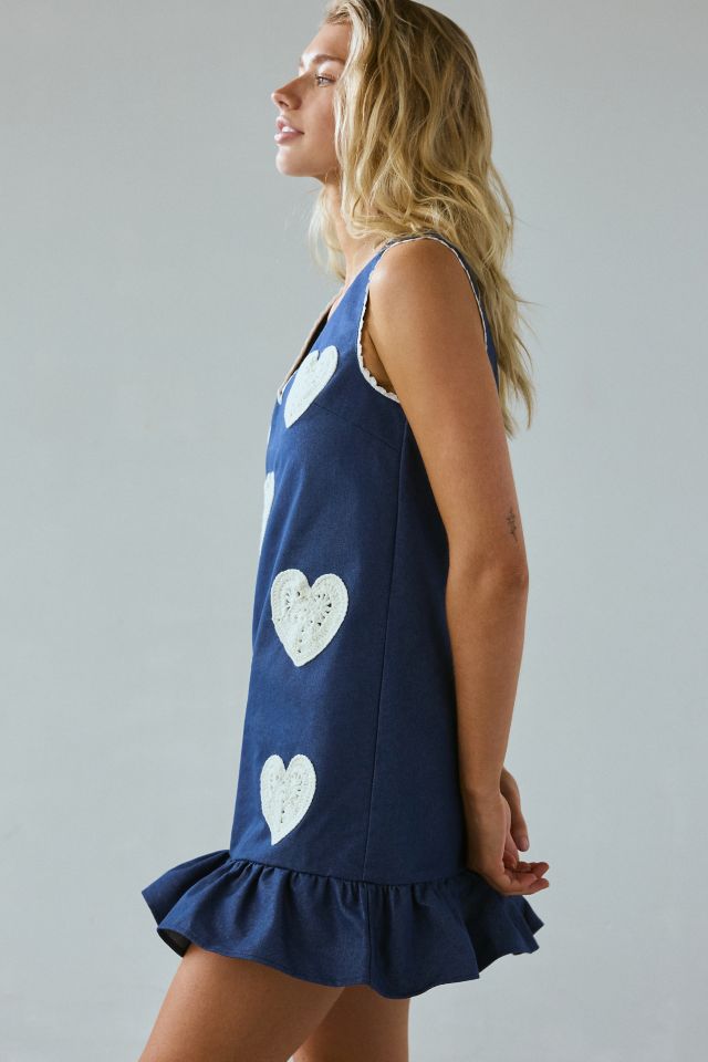 Sister Jane Heart To Heart Denim Shift Mini Dress #2