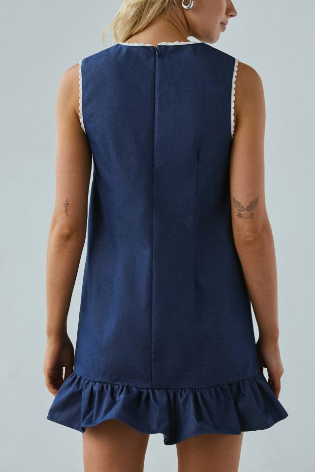 Sister Jane Heart To Heart Denim Shift Mini Dress | Urban