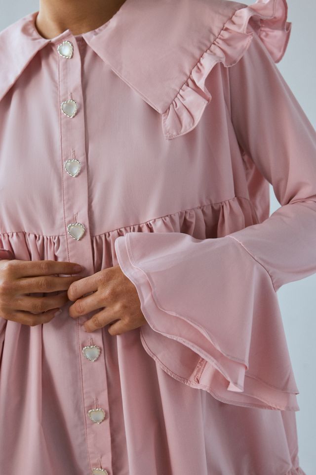 Sister Jane Canary Ruffle Collar Tiered Mini Dress #2