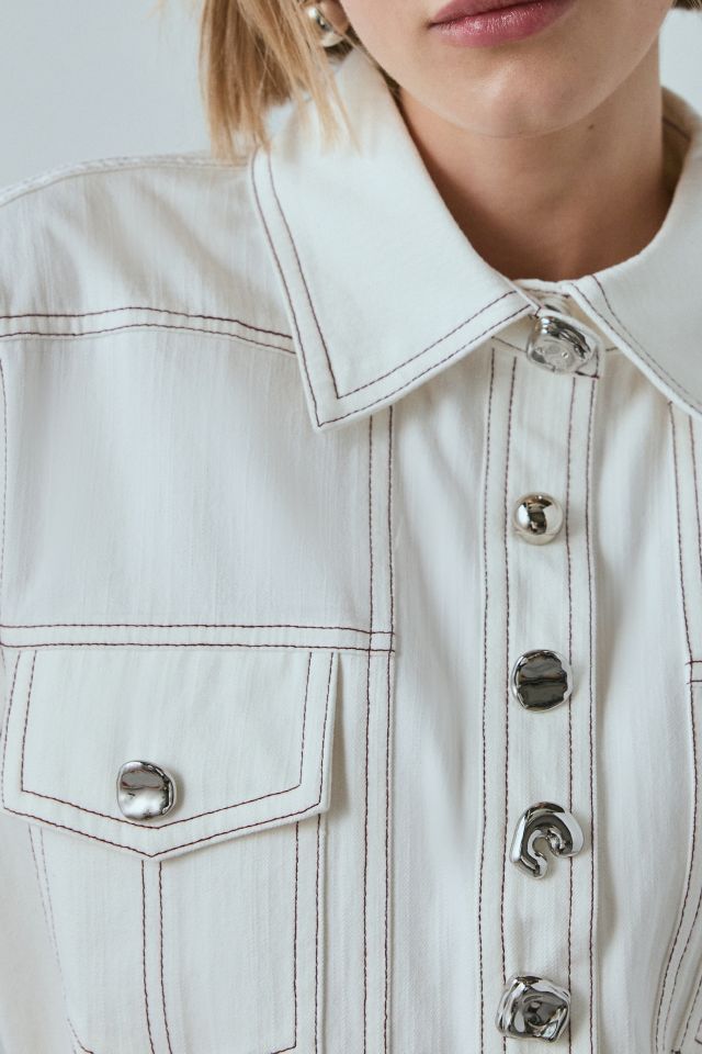 Ghospell Meredith Cotton Button-Down Shirt #1