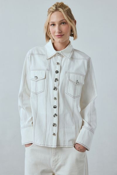 Ghospell Meredith Cotton Button-Down Shirt