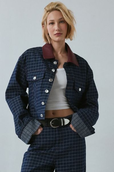Ghospell Campbell Check Denim Jacket Product Page