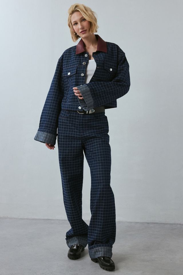 Ghospell Campbell Check Denim Jacket #2