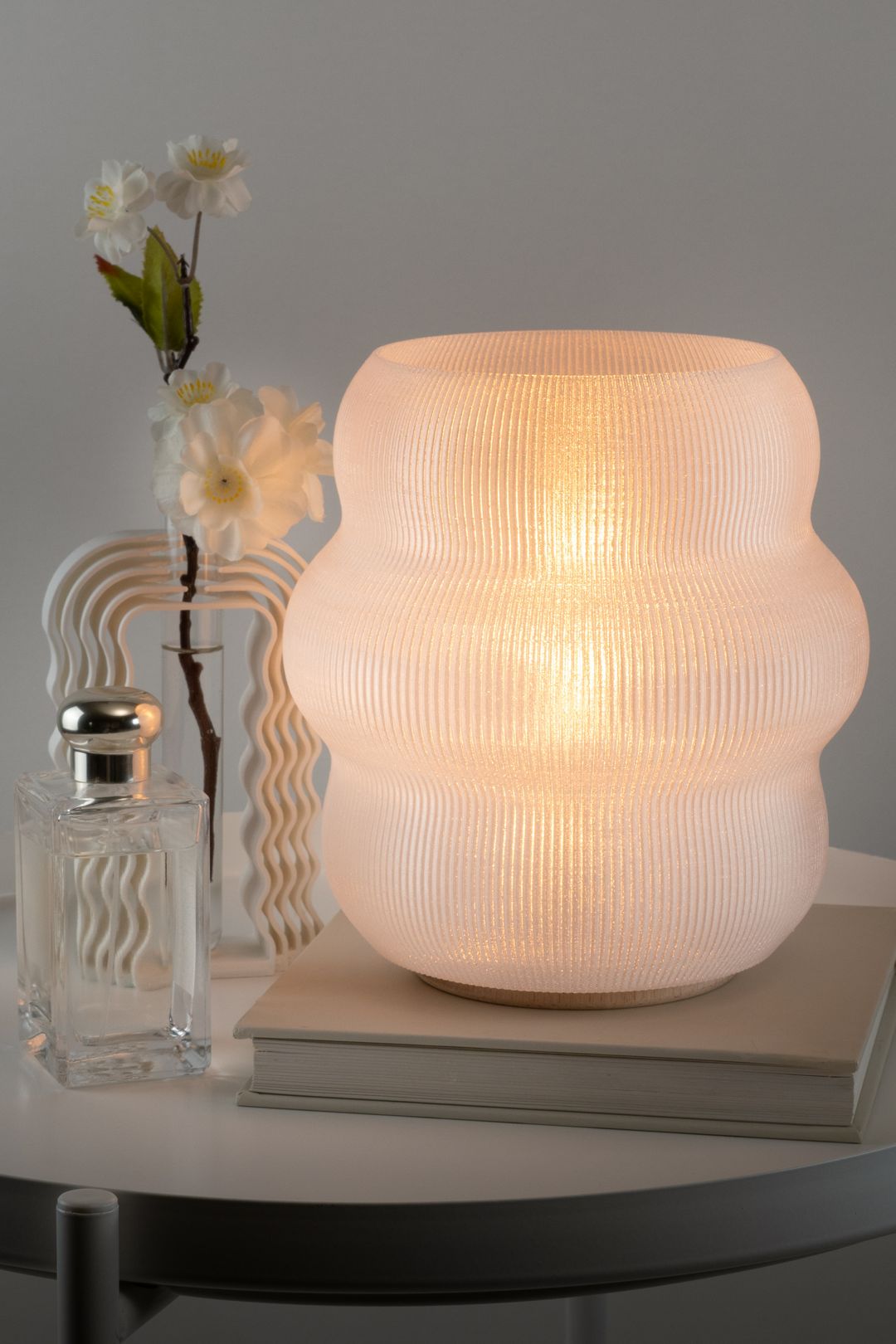 Honey & Ivy Element Two Table Lamp - Translucent Clear, ONE SIZE